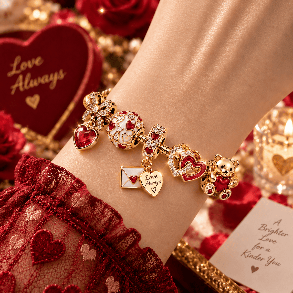 VLT Gold Charm Bracelet Set PTT