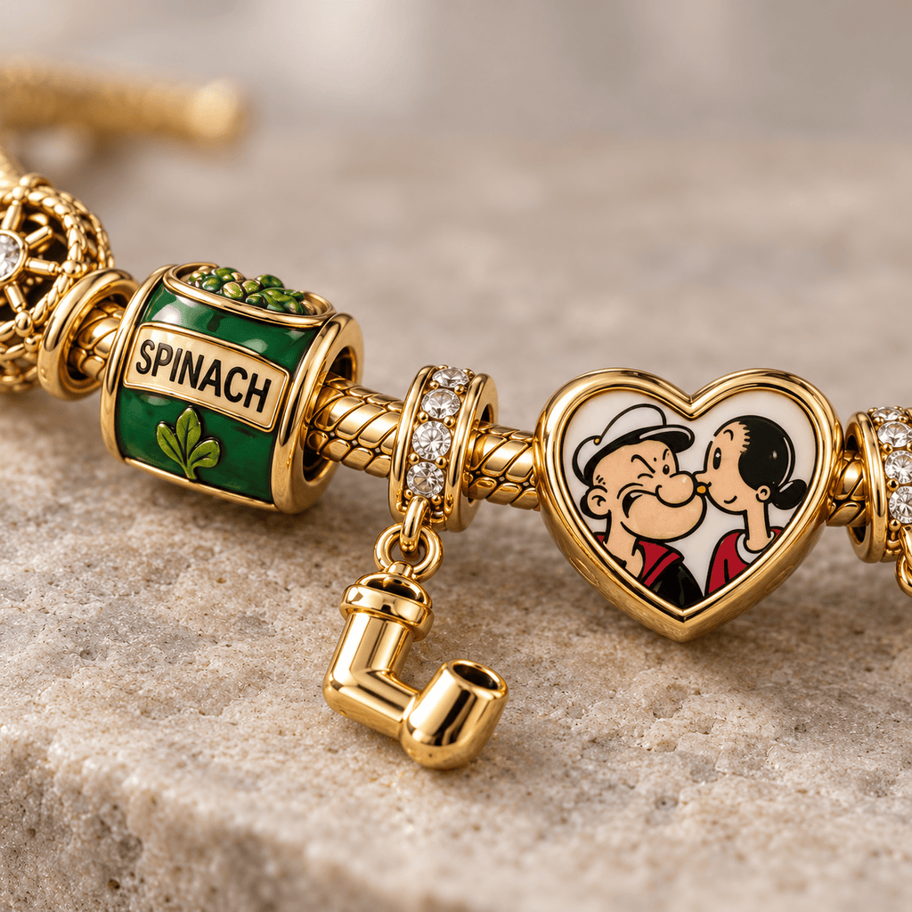 POPE Gold Charm Bracelet Set PTKL
